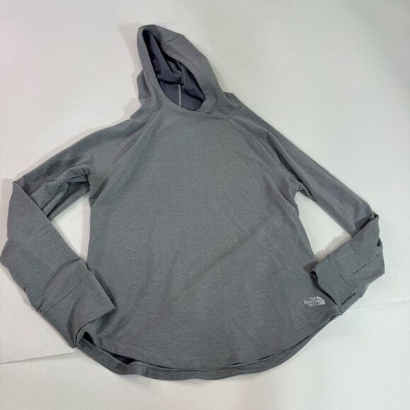 The North Face Hoodie Shirt Women Large Gray FlashDry Hooded Long Sleeve Hooded - Picture 1 of 9